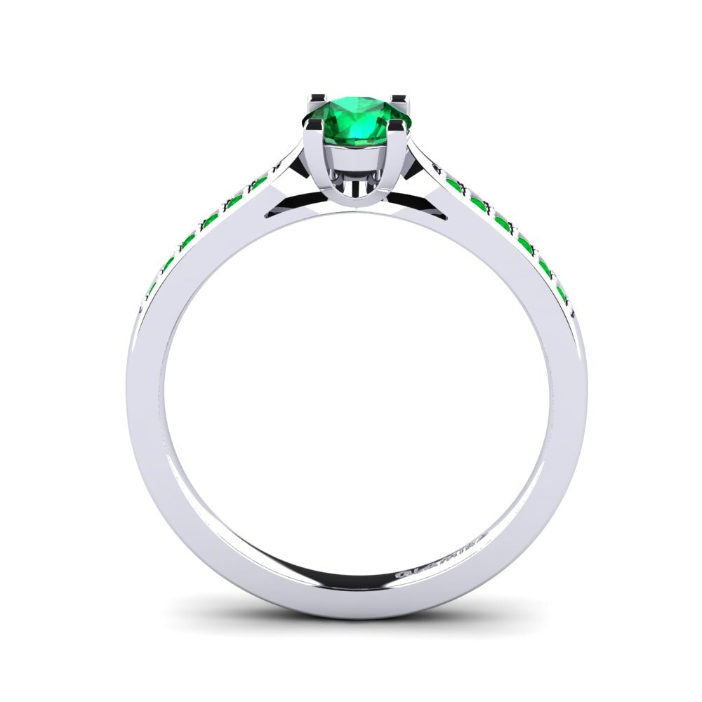 Emerald (Lab Created) Engagement Ring Alina