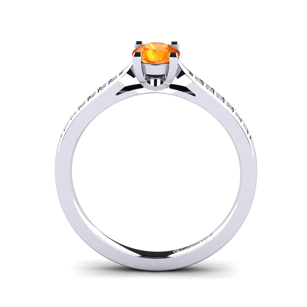 Orange Sapphire Engagement Ring Alina