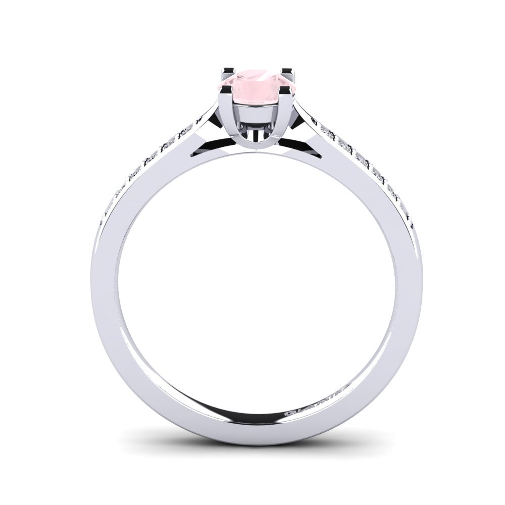 Rose Quartz Engagement Ring Alina