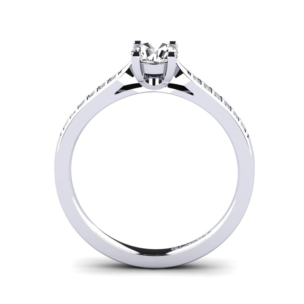 White Zircon Engagement Ring Alina