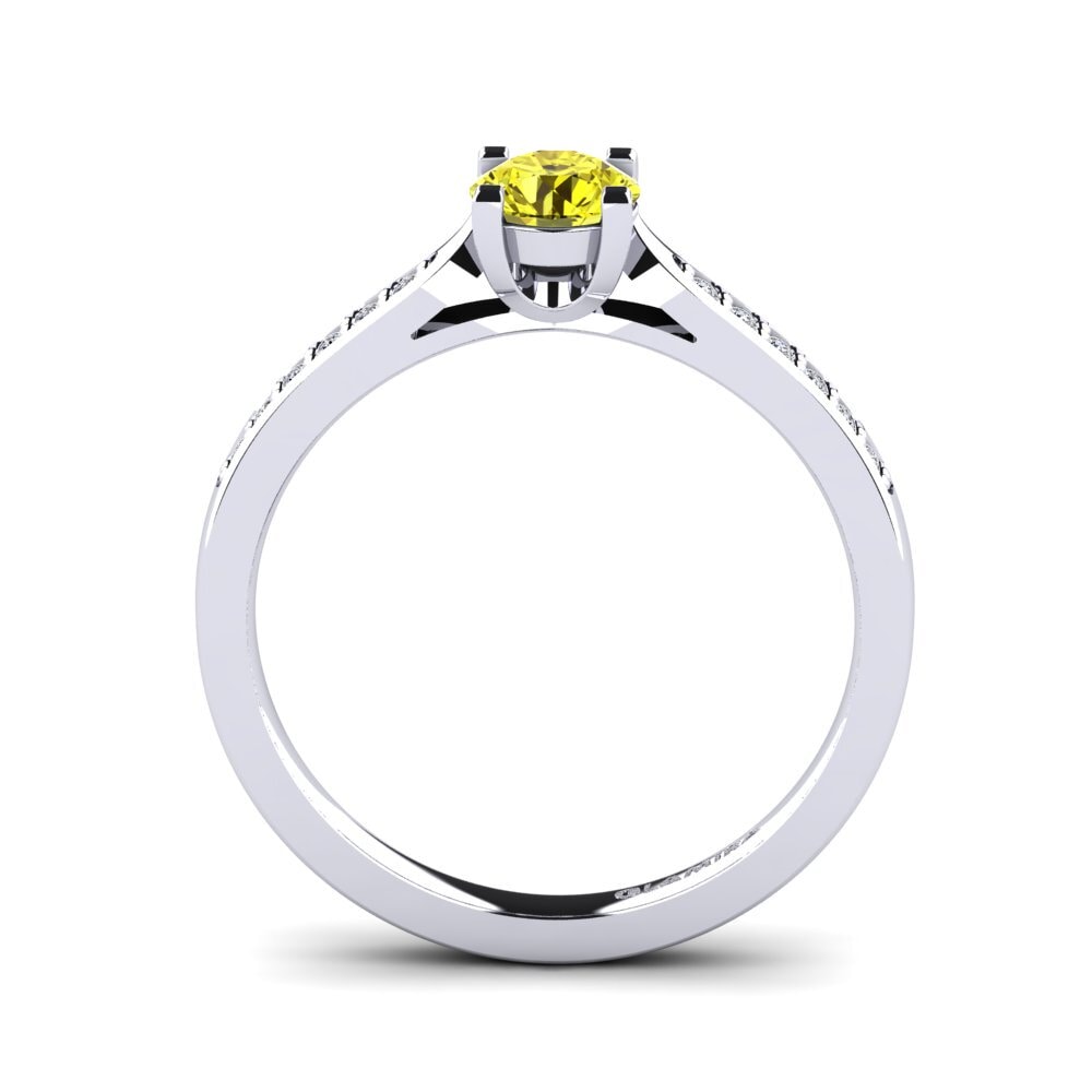 Diamante Amarillo Anillo de compromiso Alina