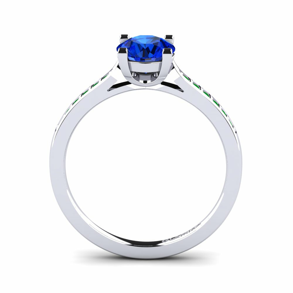 Safiro (Creado en Laboratorio) Anillo de compromiso Alina 1.0crt