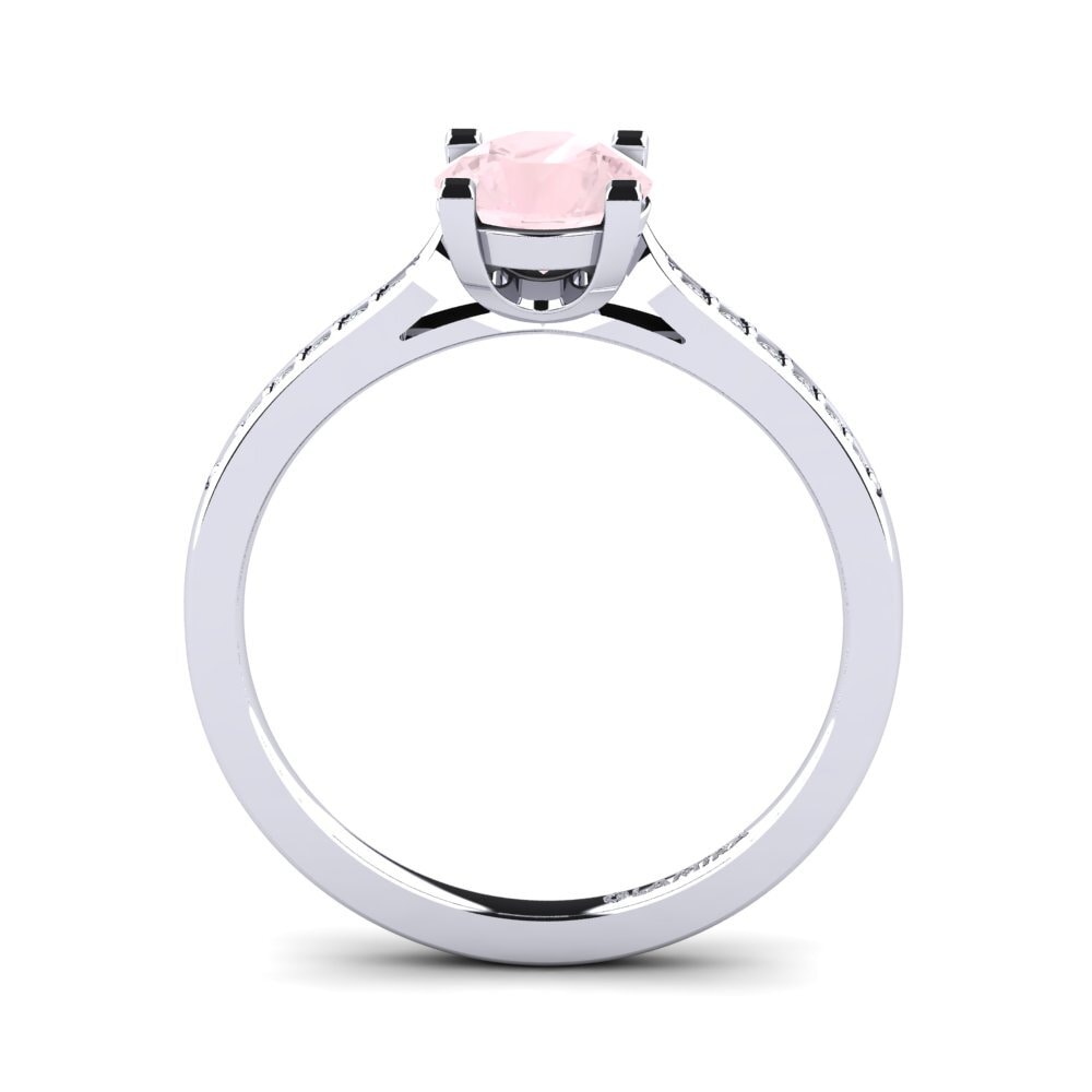 Rose Quartz Engagement Ring Alina 1.0 crt