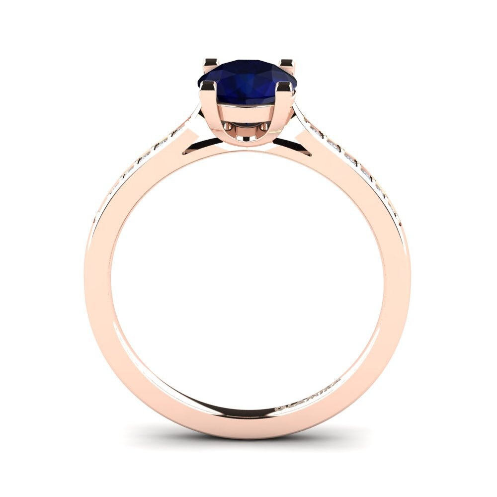 14ct Rose Gold Sapphire Engagement Ring Alina 1.0 crt