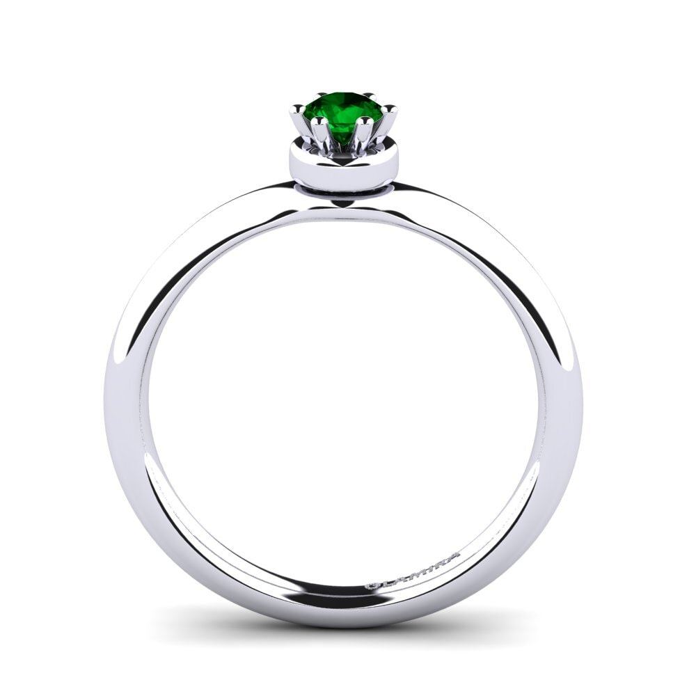 Green Zirconia Engagement Ring Almira 0.16 crt