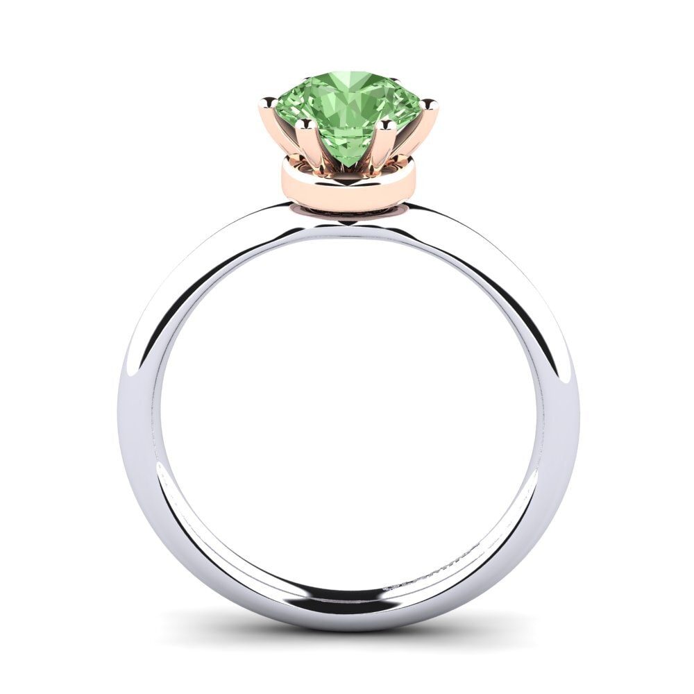 14K Wit & Rood Goud Verlovingsring Almira 1.0 crt