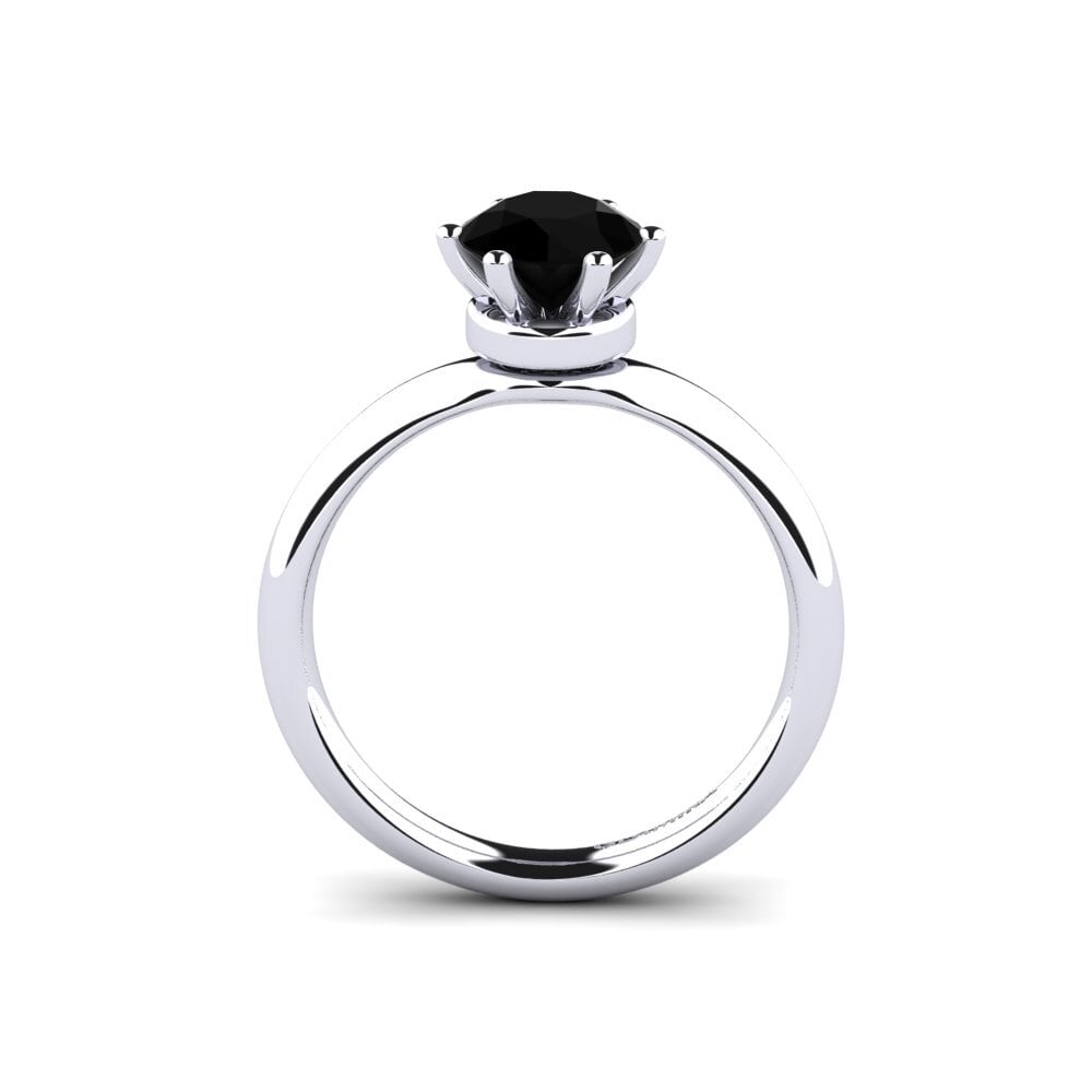 Black Sapphire Engagement Ring Almira 1.0 crt