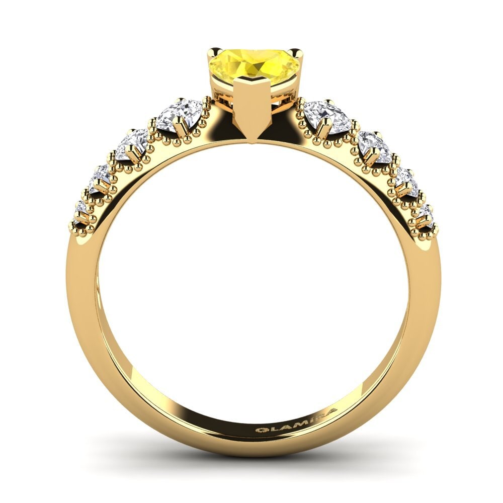 Yellow Sapphire Engagement Ring Alonnisos