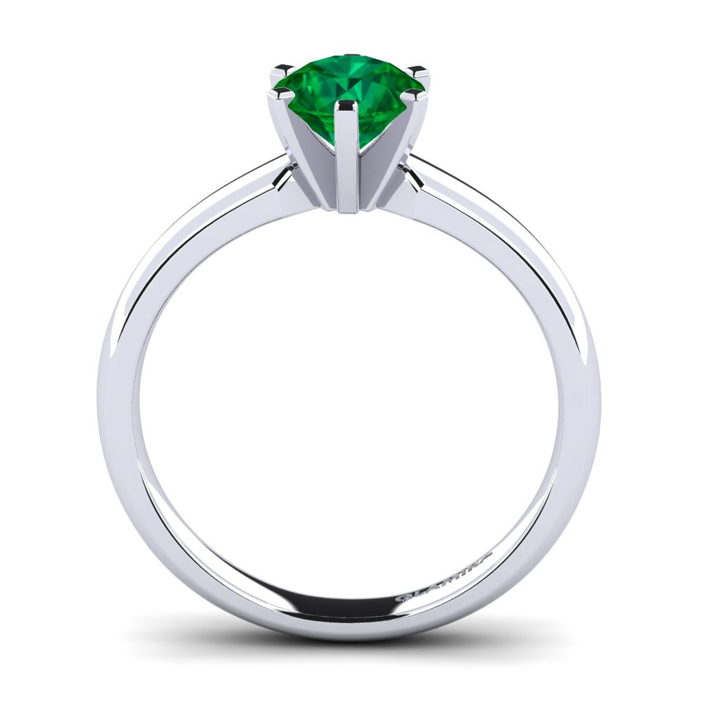 Esmeralda (creada en laboratorio) Anillo de compromiso Amanda 1.0crt