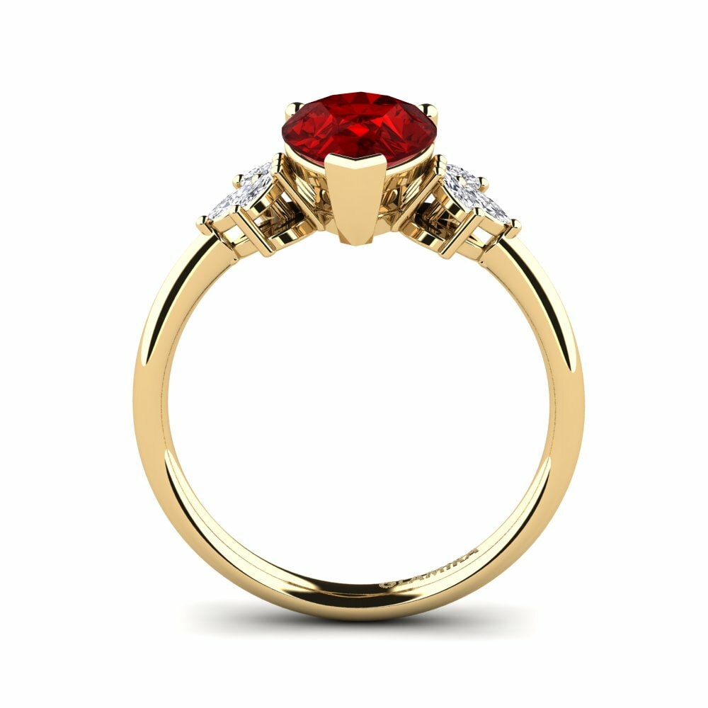 Ruby (Lab Created) Engagement Ring Annige
