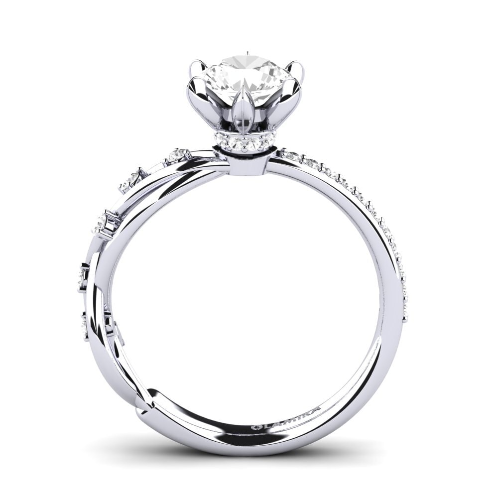 White sapphire Engagement Ring Arla - Round