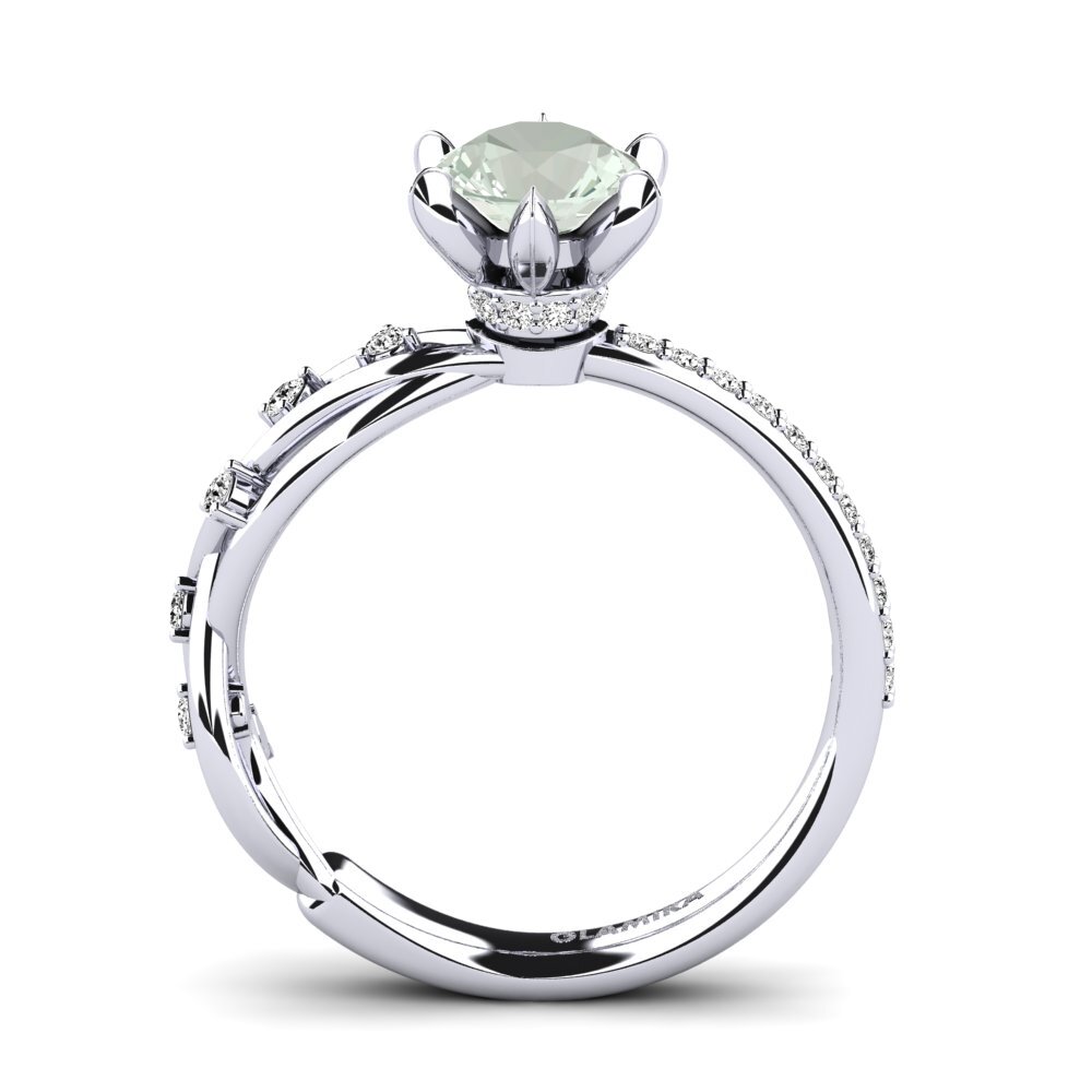 Amatista verde Anillo de compromiso Arla - Round