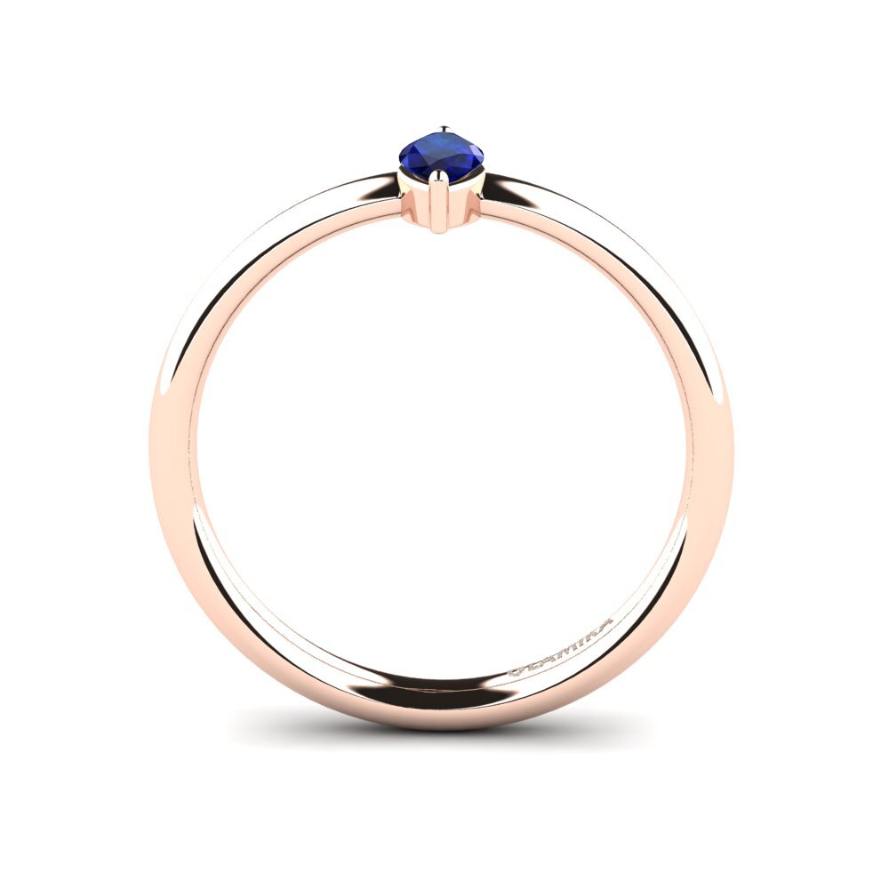 14ct Rose Gold Sapphire Women's Ring Aryan