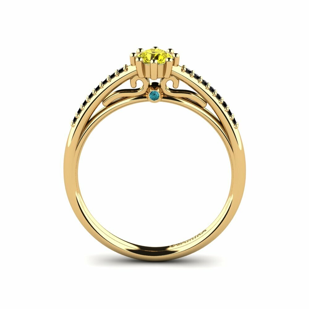 14K Geel Goud Verlovingsring Atoryia
