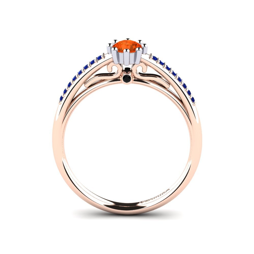 14k Rose & White Gold Engagement Ring Atoryia