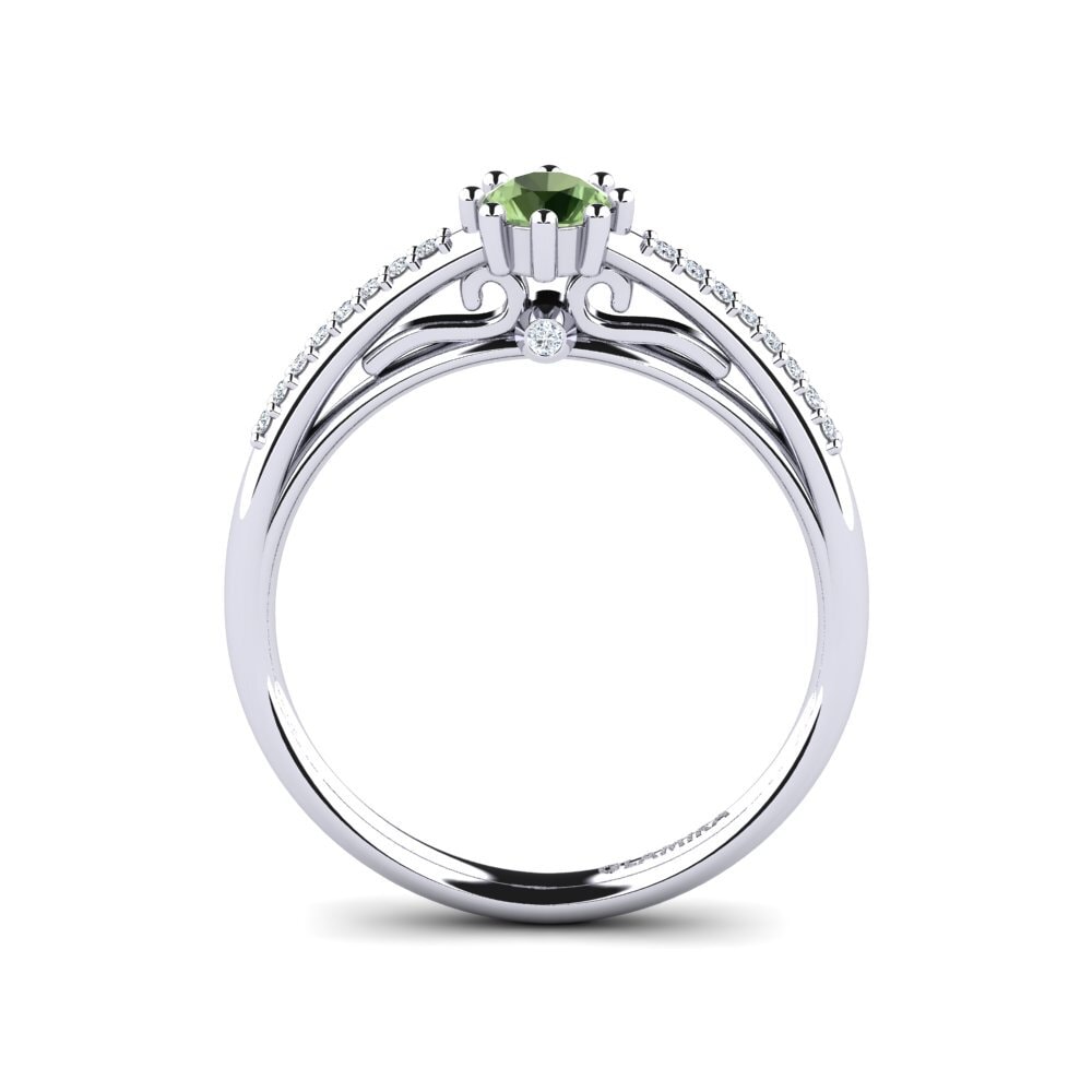 Green Sapphire Engagement Ring Atoryia
