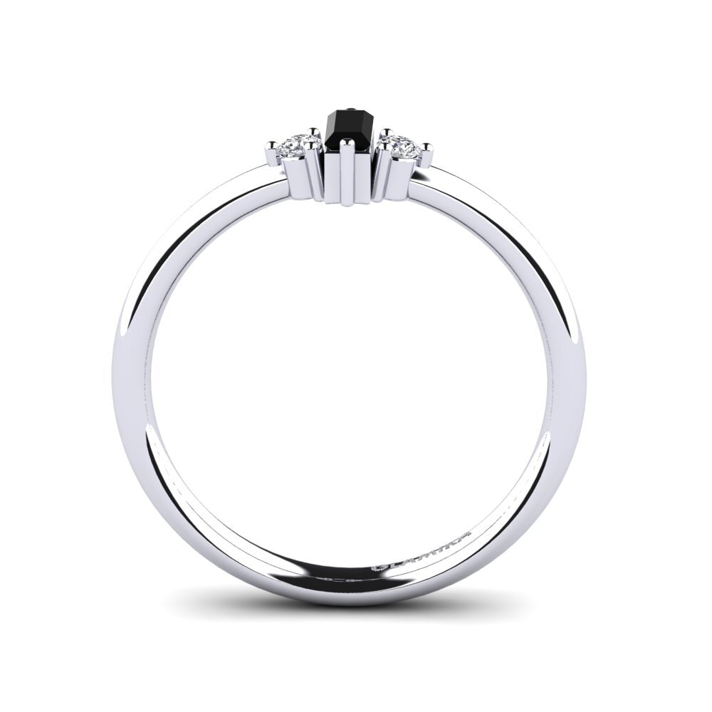 Black Onyx Engagement Ring Auray