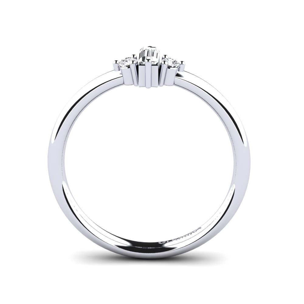 Zafiro blanco Anillo de compromiso Auray