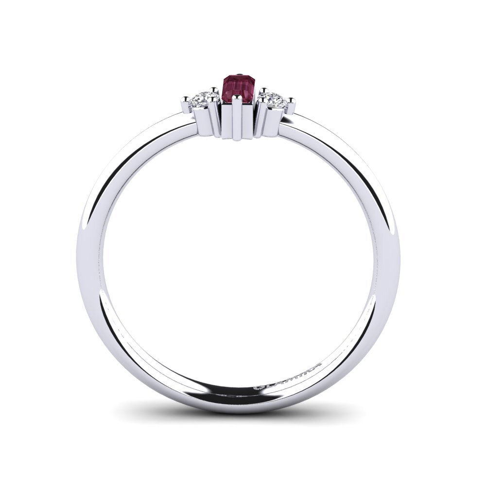 Rhodolite Garnet Engagement Ring Auray