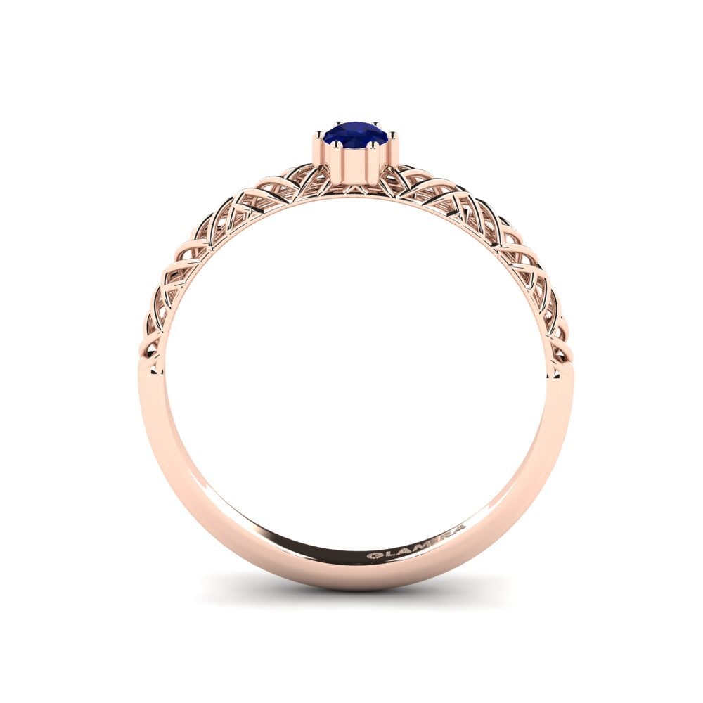 14ct Rose Gold Sapphire Engagement Ring Averasa