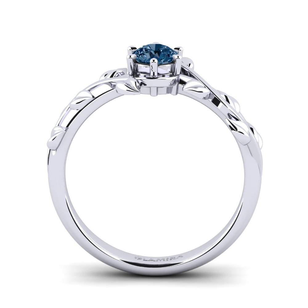 Blauer Diamant Verlobungsring Bagu