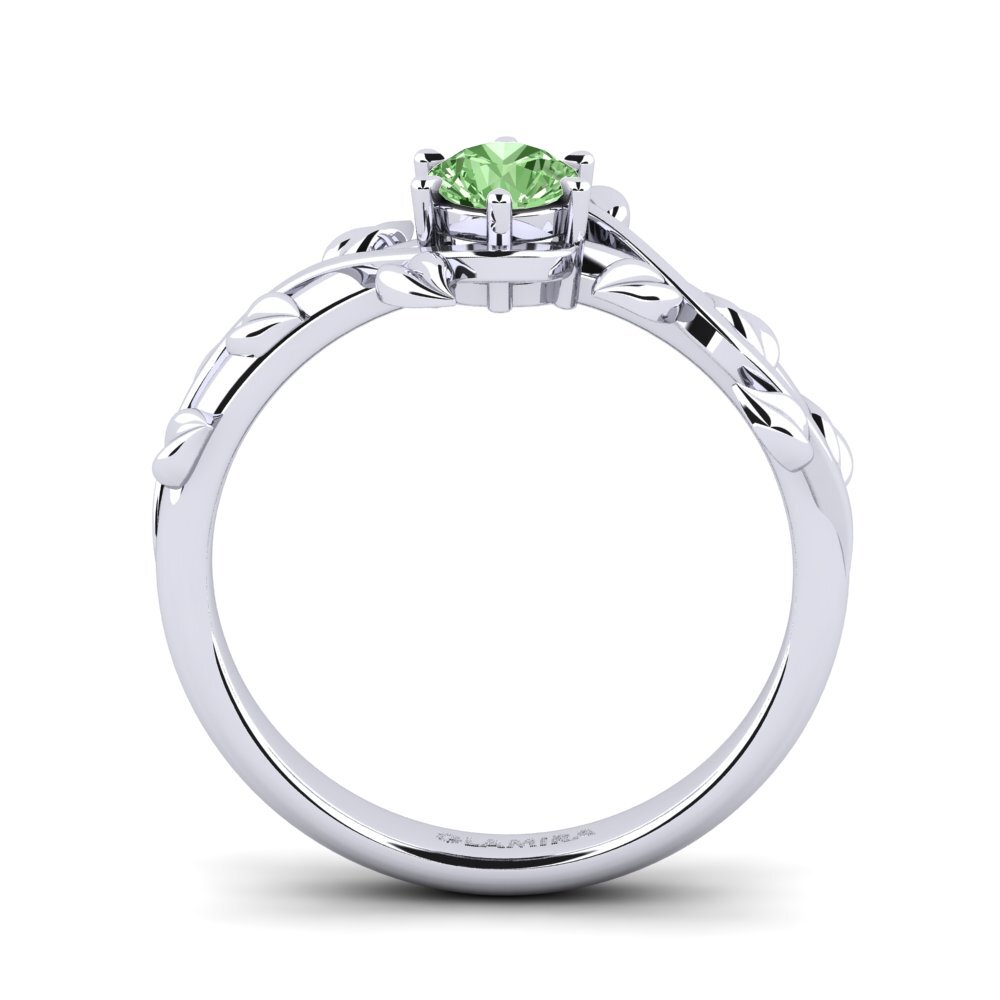 Grüner Diamant Verlobungsring Bagu