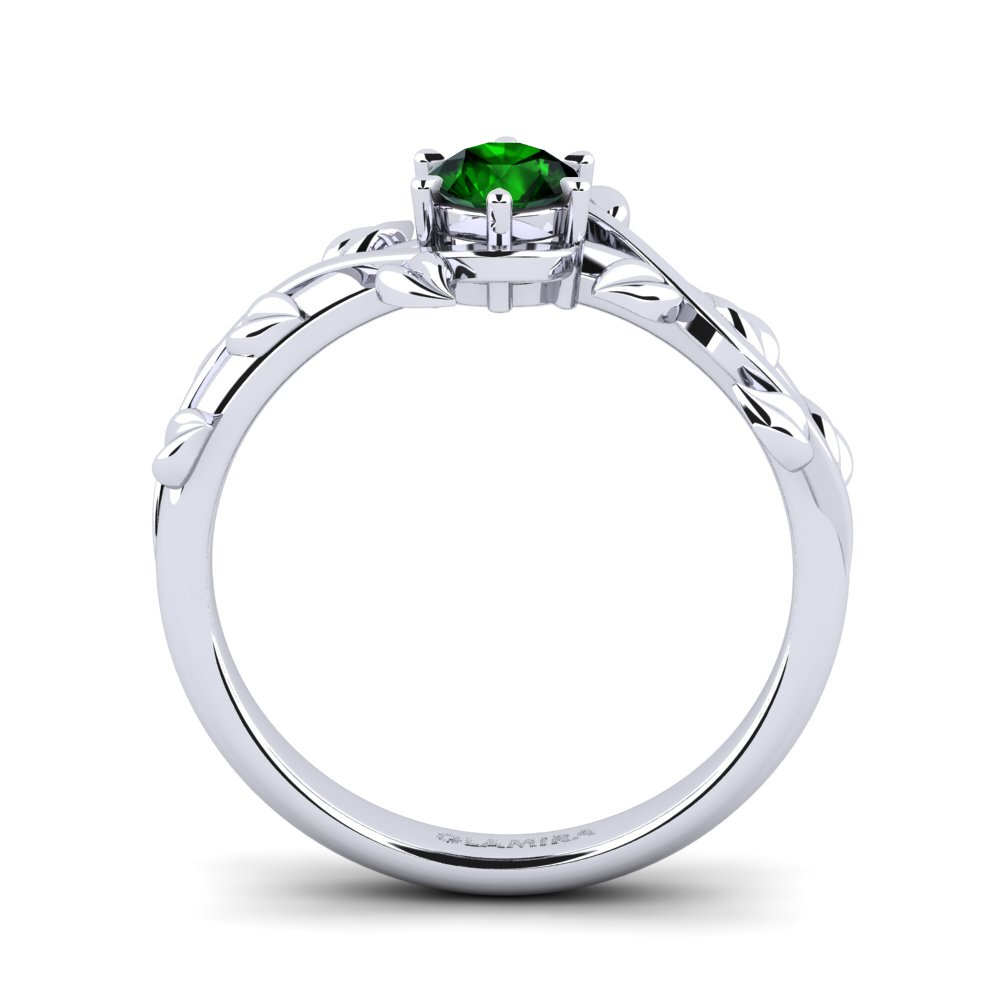 18ct White Gold Engagement Ring Bagu