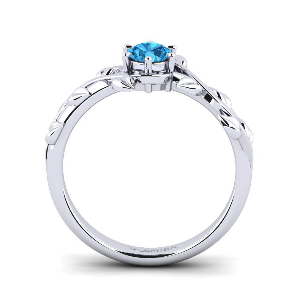 Blauer Topas Verlobungsring Bagu