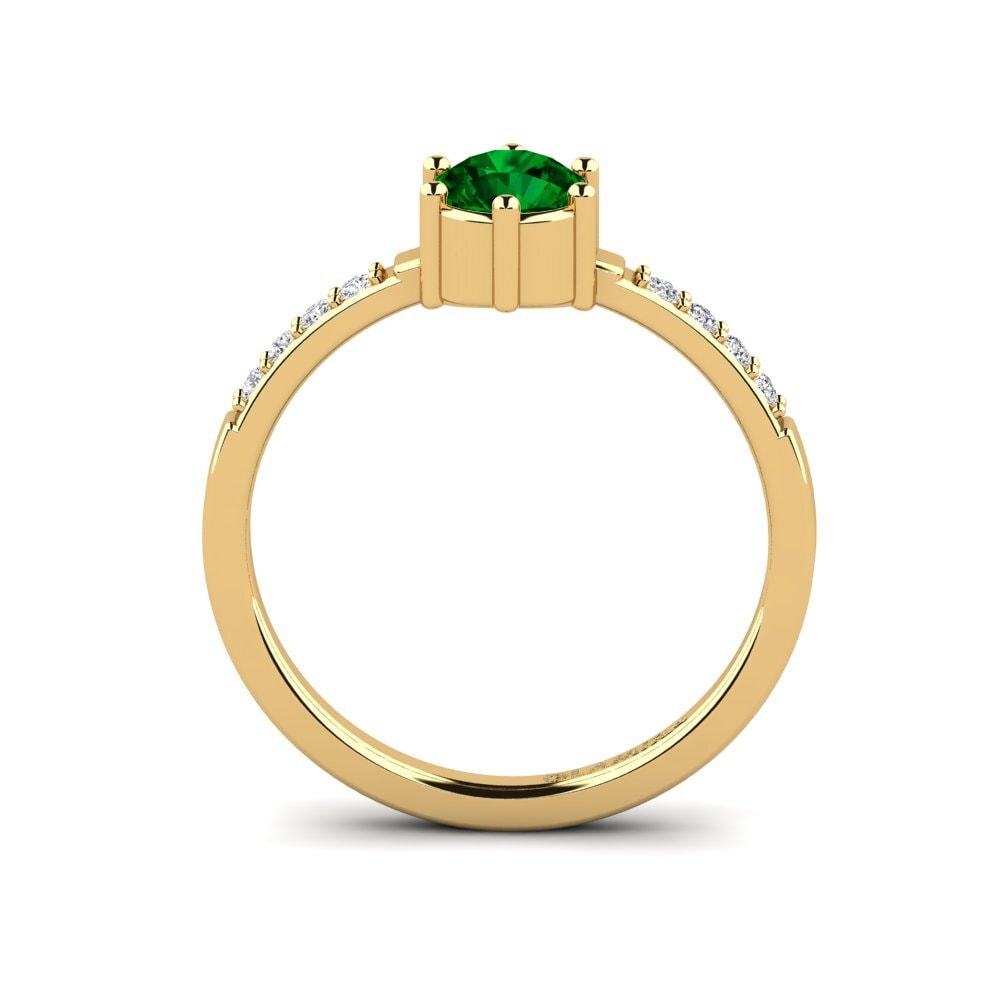 Green Zirconia Engagement Ring Beatyar