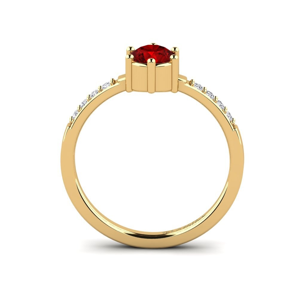 Ruby (Lab Created) Engagement Ring Beatyar