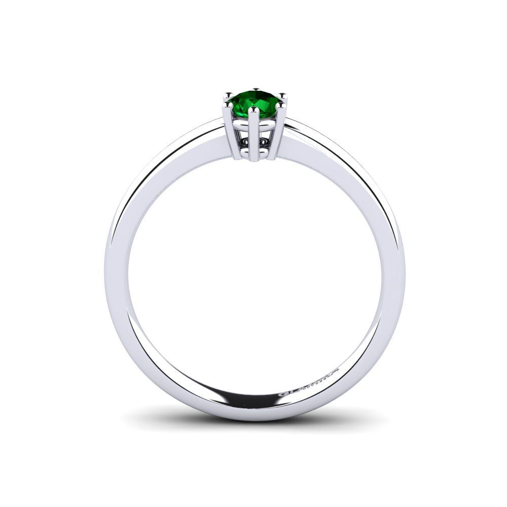 Green Zirconia Engagement Ring Belva 0.25 crt