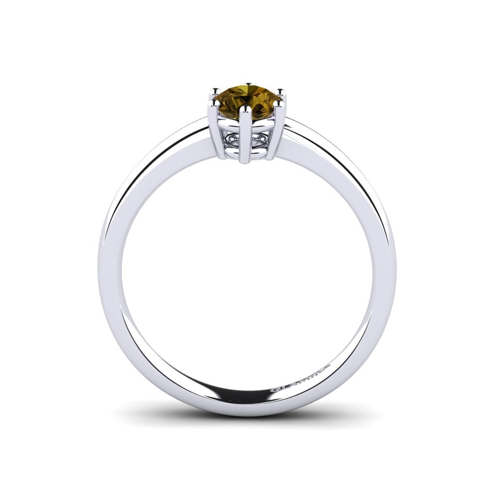 Brown Zircon Engagement Ring Belva
