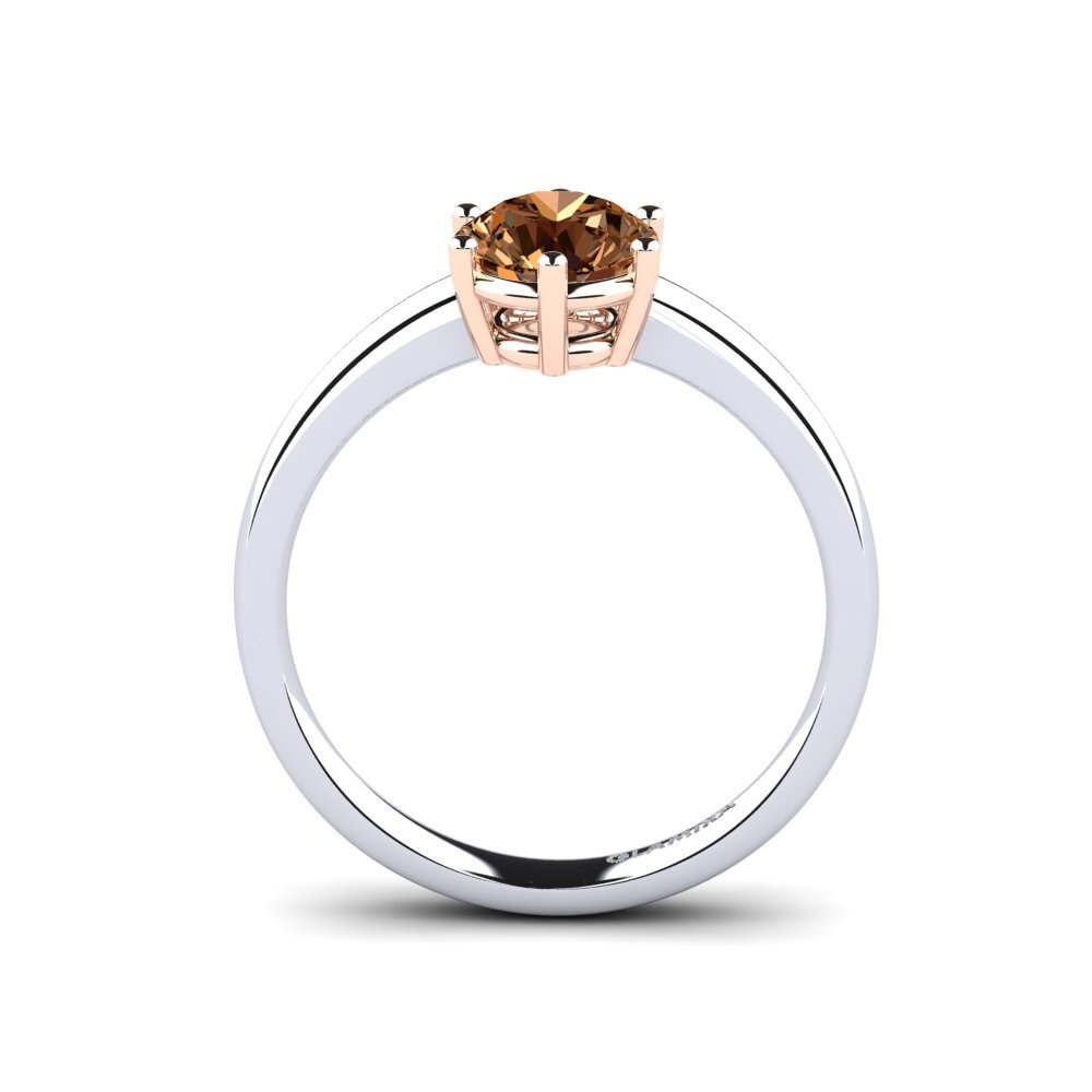 14K Wit & Rood Goud Verlovingsring Belva 1.0 crt