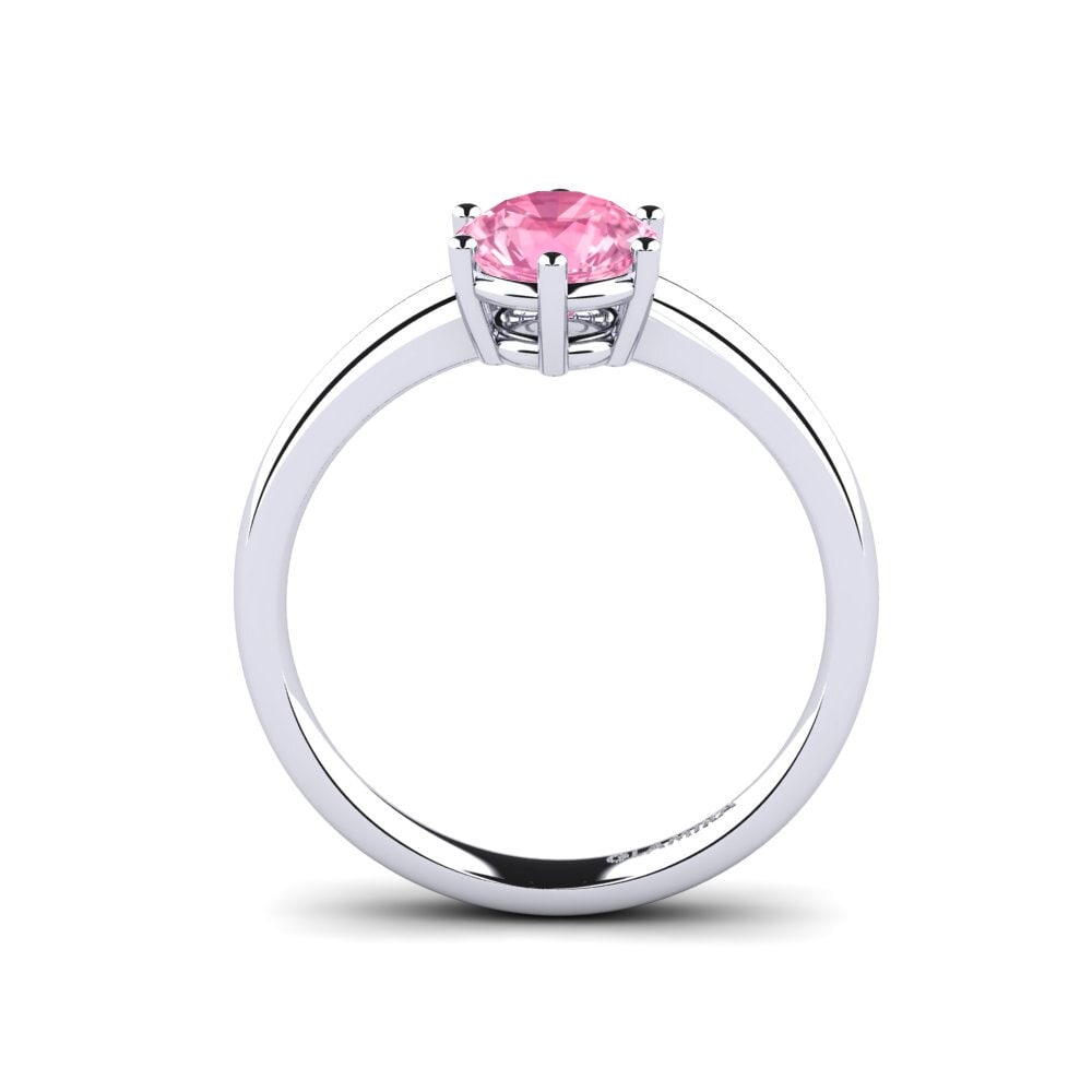 Zafiro Rosado Anillo de compromiso Belva 1.0 crt