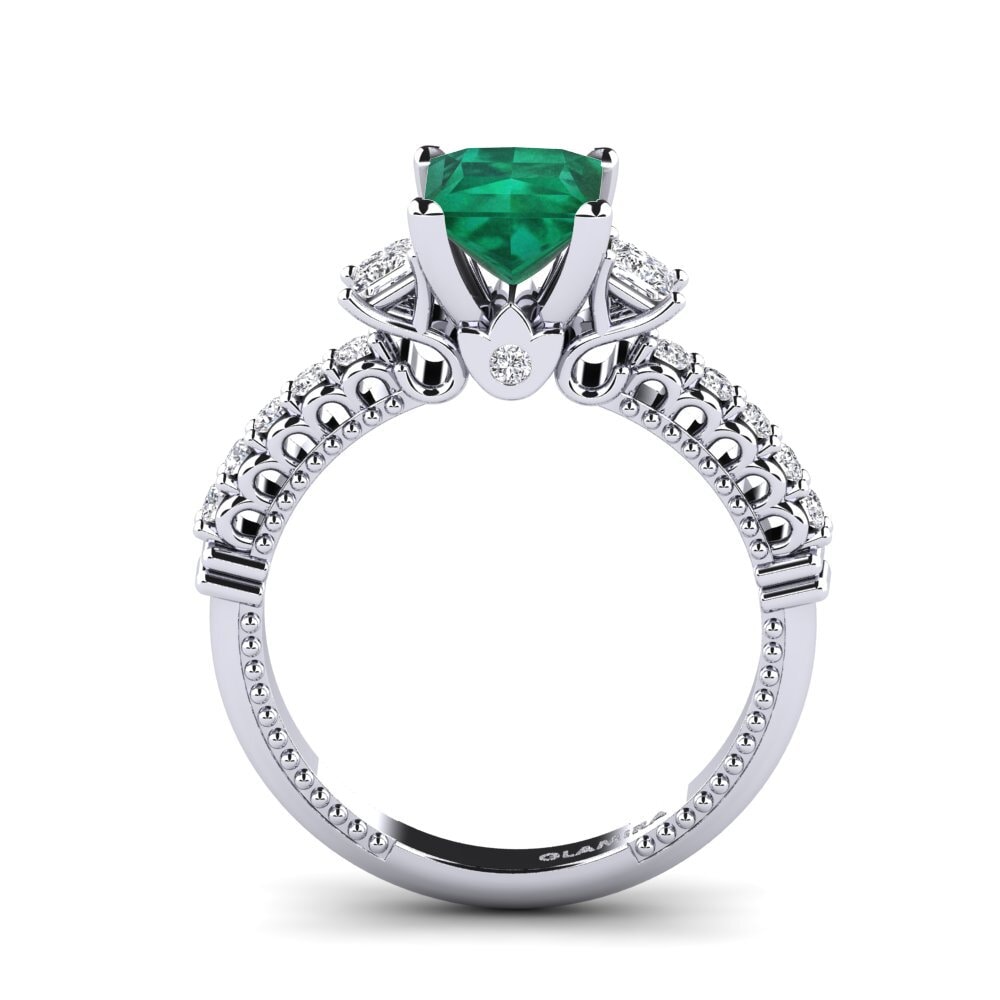 Emerald Engagement Ring Bernadina