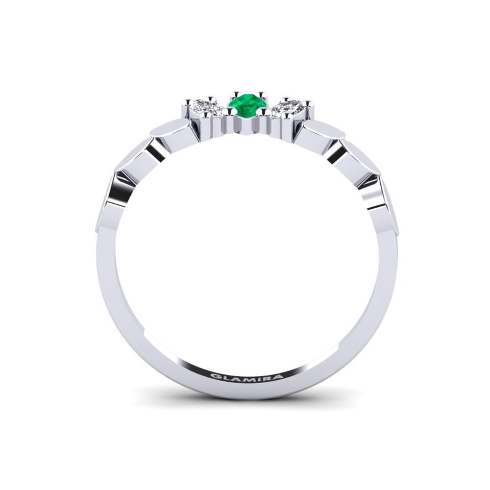 Marquise Emerald Engagement Ring Bouvais