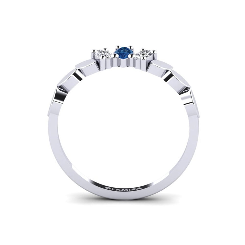 Circonita Azul Oscuro Anillo de compromiso Bouvais