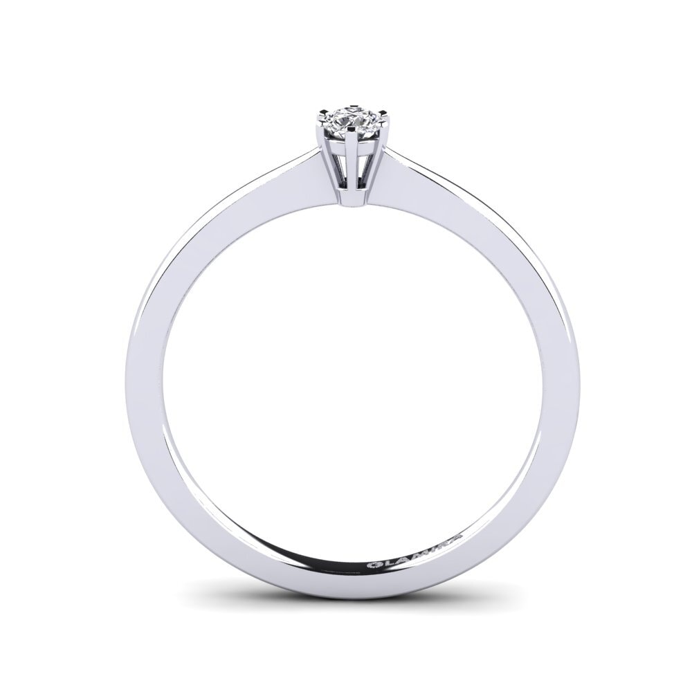 Diamante Produzido em Laboratório Anel de Noivado Bridal Rise 0.1crt