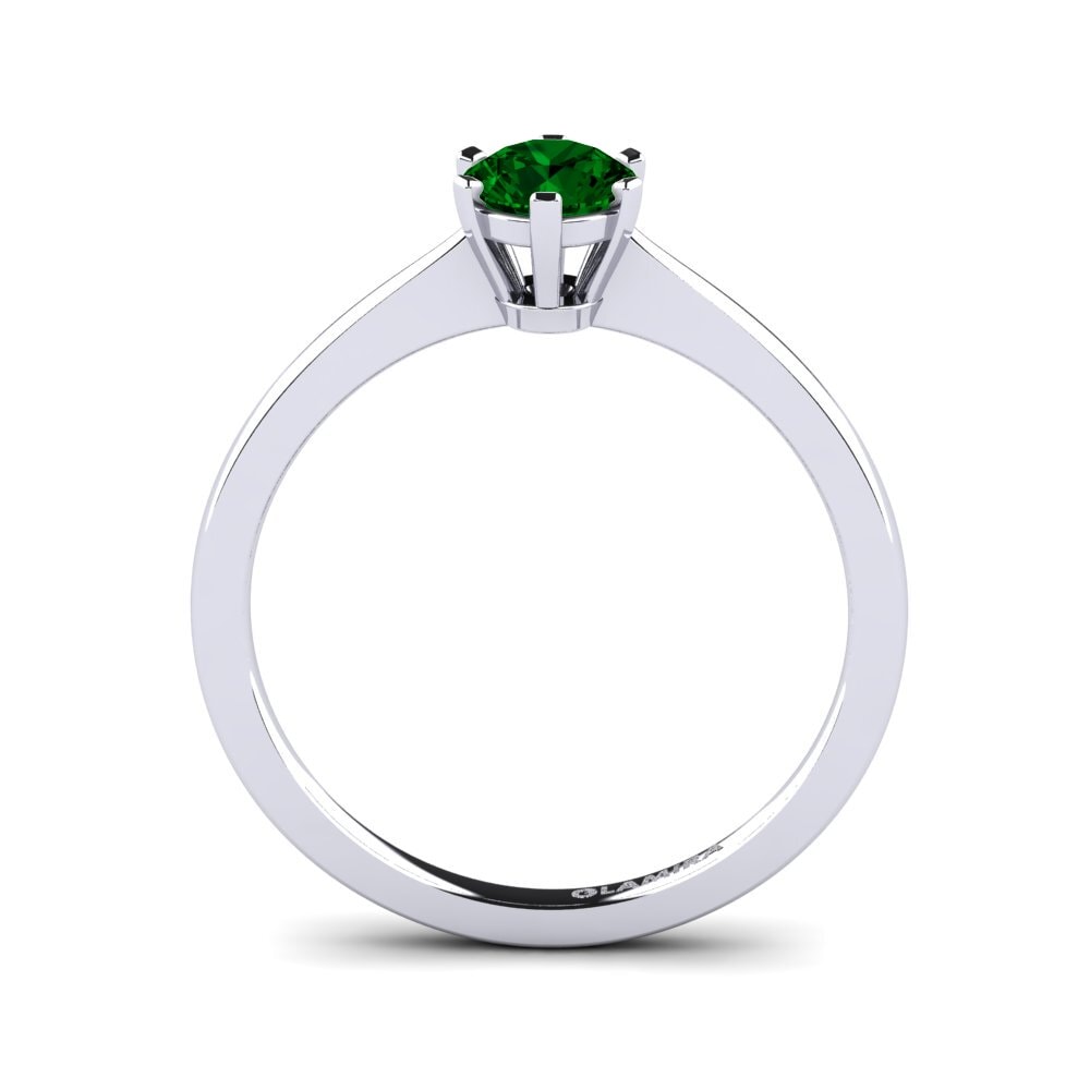 Green Zirconia Engagement Ring Bridal Rise 0.5 crt
