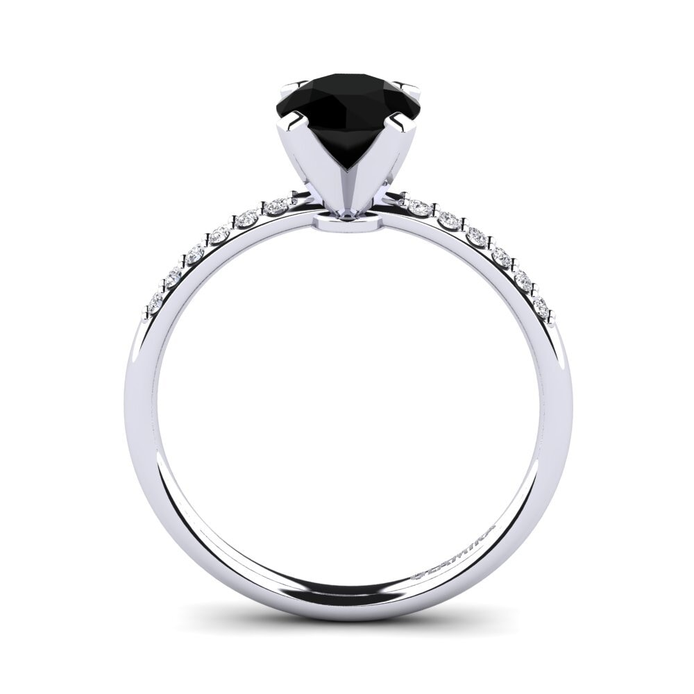 Black Onyx Engagement Ring Cadence