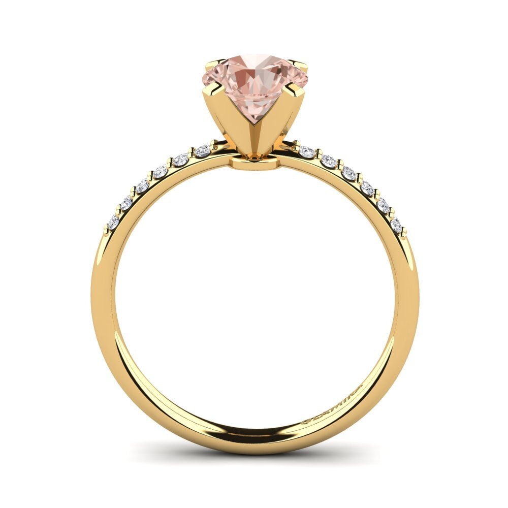 14ct Yellow Gold Morganite Engagement Ring Cadence