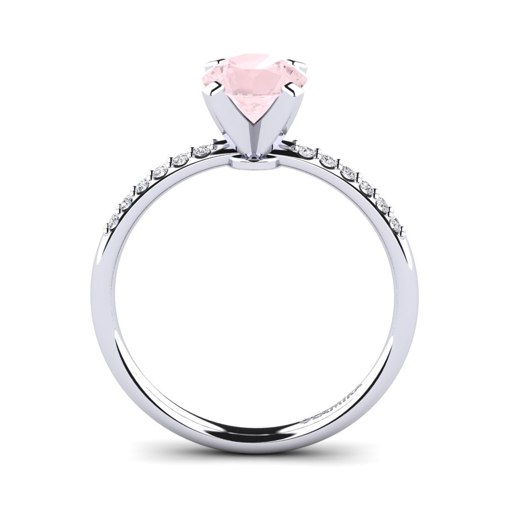 Rose Quartz Engagement Ring Cadence
