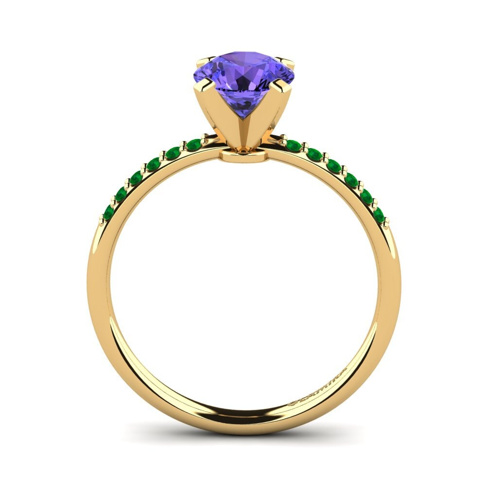 14ct Yellow Gold Tanzanite Engagement Ring Cadence