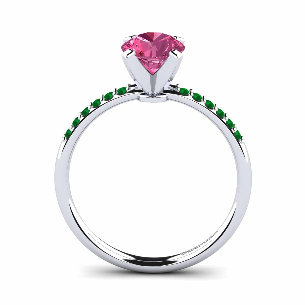 Pink Tourmaline Engagement Ring Cadence