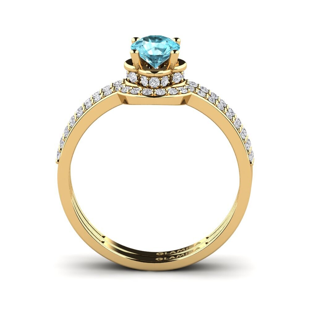 Blue Zircon Ring Consecratedness SET