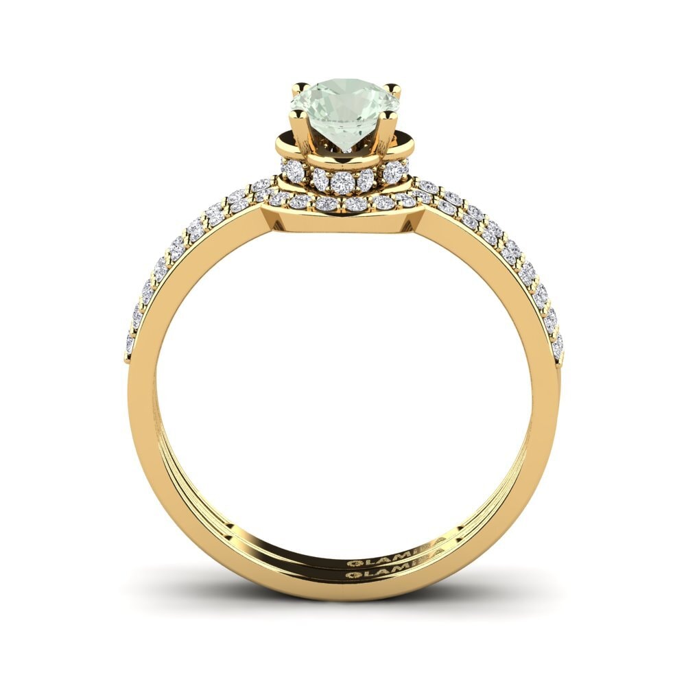 Green Amethyst Ring Consecratedness SET