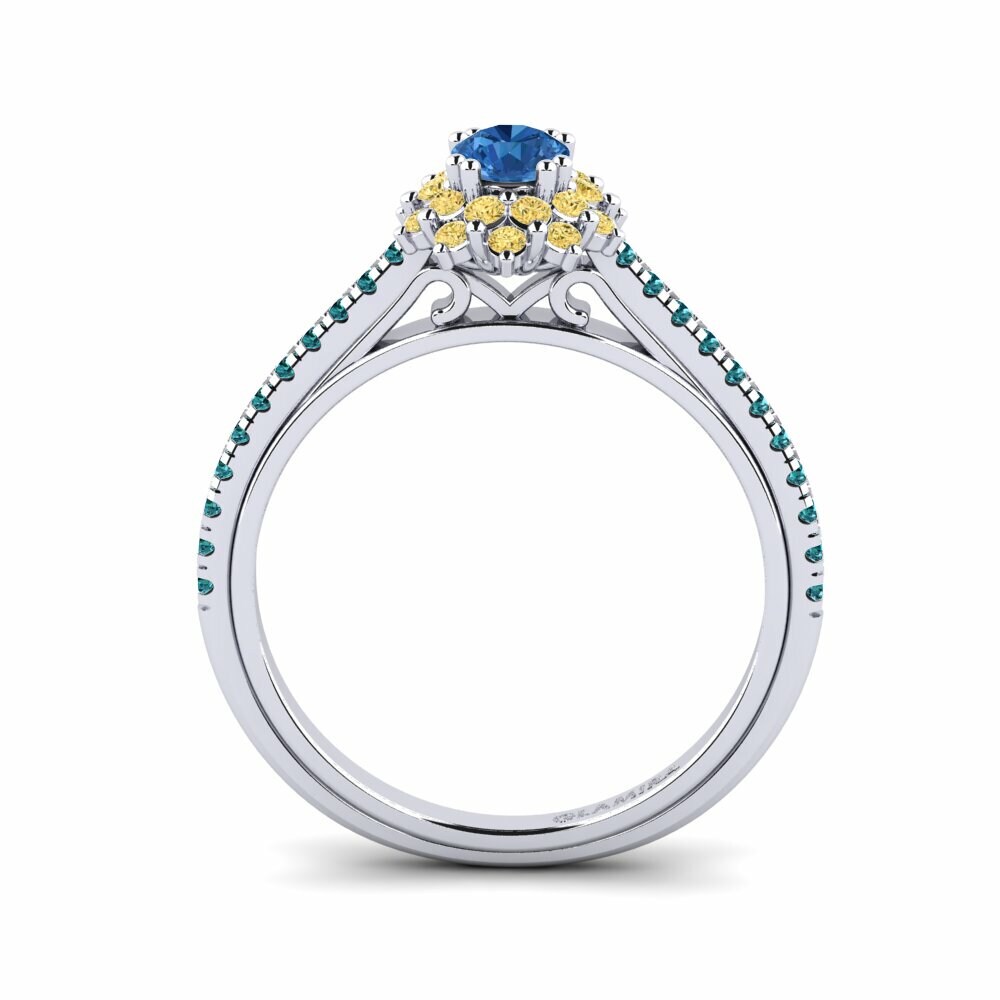 Donker Blauwe Zirkoon Verlovingsring Daffney 0.25 crt