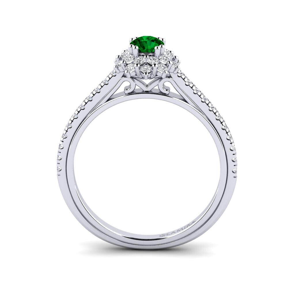 Green Zirconia Engagement Ring Daffney 0.25 crt