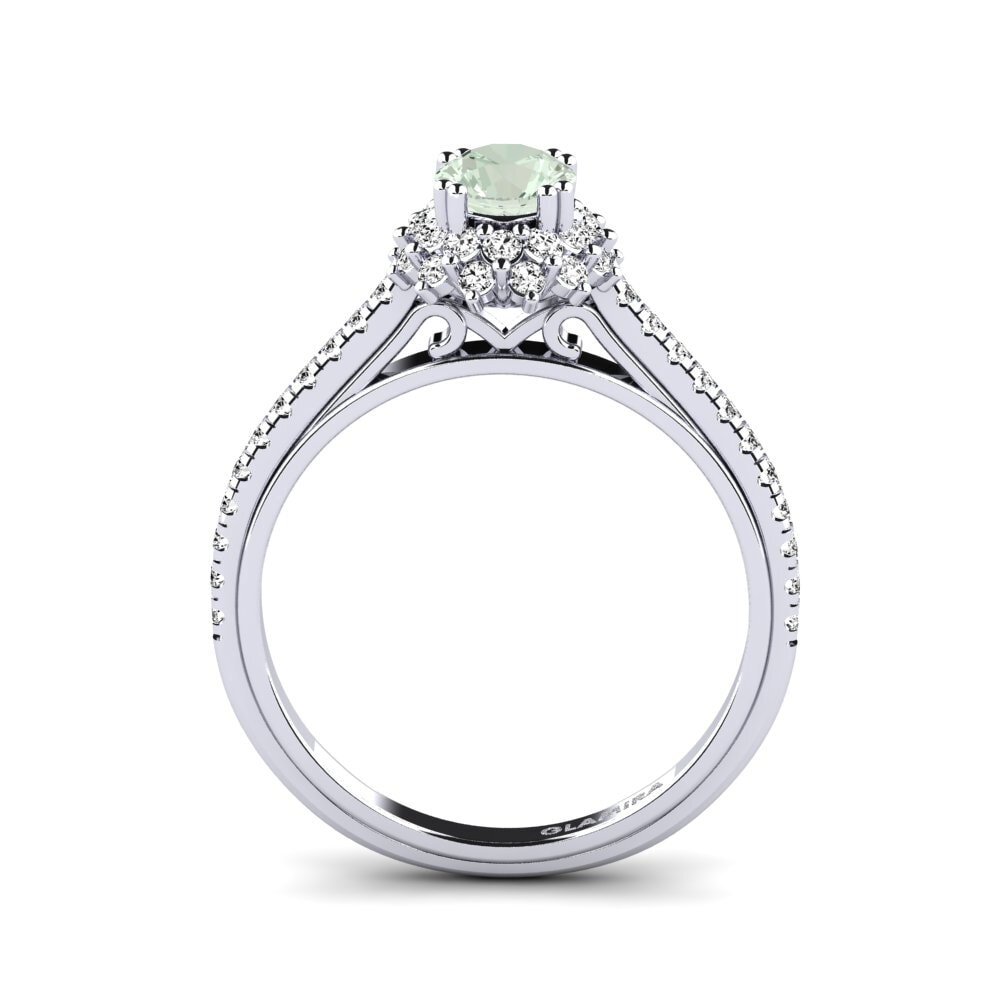 Amatista verde Anillo de compromiso Daffney