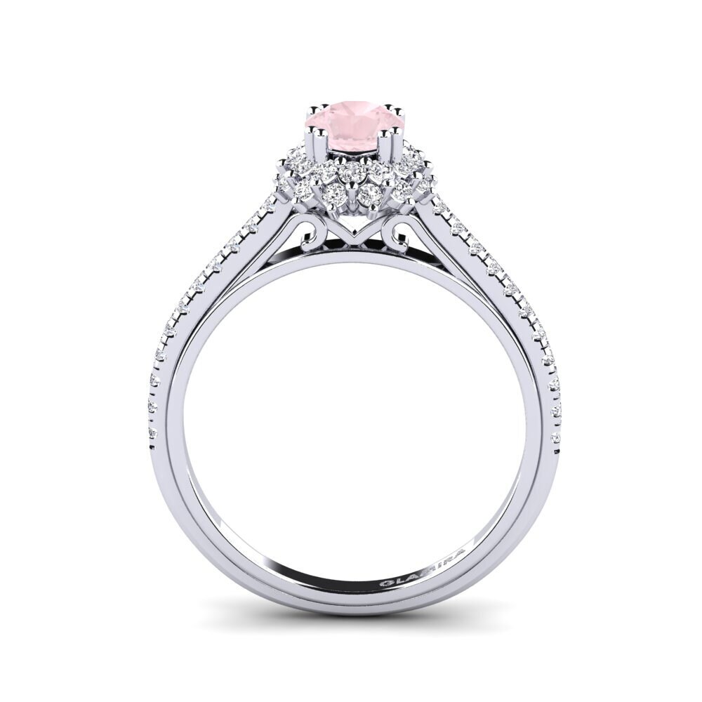 Rose Quartz Engagement Ring Daffney